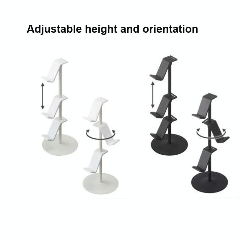 3-tier Desktop Gamepad and Headphone Storage Rack - White