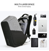 15-inch Multifunction Usb Charging Laptop Backpack for Men - Extra Image
