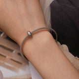 925 Sterling Silver Pointed Star Zircon Bracelet - Rear View