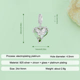 925 Sterling Silver Green Butterfly Pendant For Diy Bracelets - Close-Up Angle