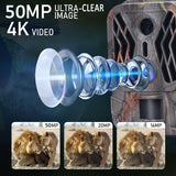 50mp 4k Dual Lens Infrared Hunting Camera for Outdoor Rainfall and Fog - Close-Up Angle