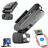 Hd Dual Camera Car Dash Cam with Night Vision and Wifi - Front View
