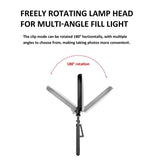 Desktop Ring Fill Light with Multi-function Bracket - 3000-6500k - Top-Down View