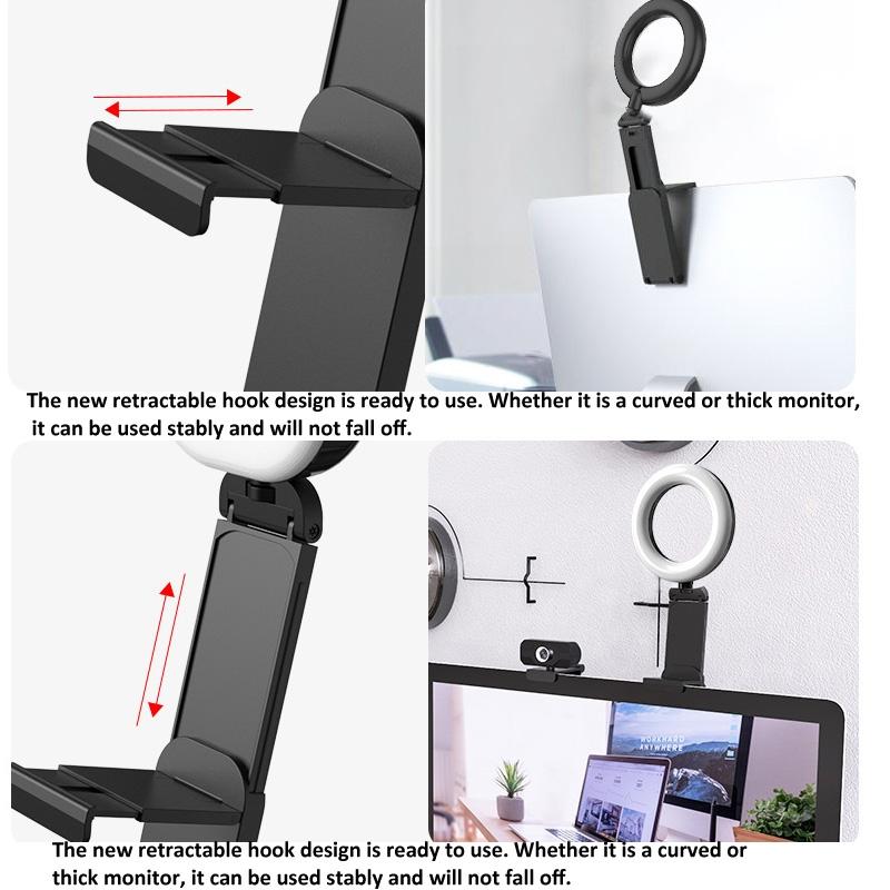 Desktop Ring Fill Light with Multi-function Bracket - 3000-6500k