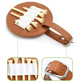 Double-sided Leather Golf Spike Insert Bag - Outdoor Waist Hanging Storage - Double-Sided Black - Top-Down View