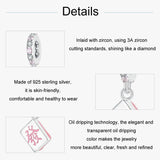 925 Sterling Silver Fortune Mahjong Diy Pendant - Top-Down View