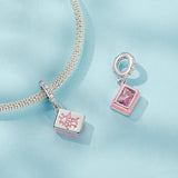 925 Sterling Silver Fortune Mahjong Diy Pendant - 45-Degree Angle