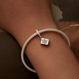 925 Sterling Silver Fortune Mahjong Diy Pendant - Rear View