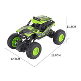 Charging Remote Control Car Toy for Kids - Small Green Off-road Vehicle - Top-Down View