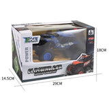 Charging Remote Control Car Toy for Kids - Small Green Off-road Vehicle - 45-Degree Angle