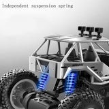 Charging Remote Control Car Toy for Kids - Small Green Off-road Vehicle - Rear View