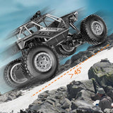 Charging Remote Control Car Toy For Kids - Small Green Off-Road Vehicle - Low Angle