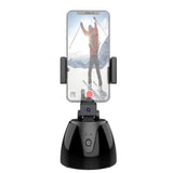 Smart 360-degree Follow-up Tripod Head for Live Video Recording with Battery - Front View