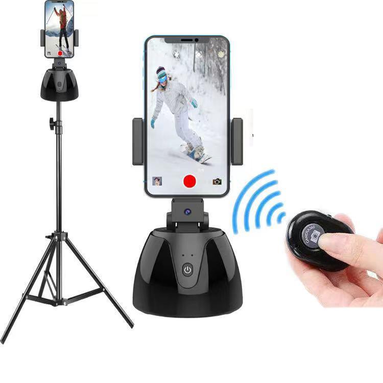 Smart 360-degree Follow-up Tripod Head for Live Video Recording with Battery