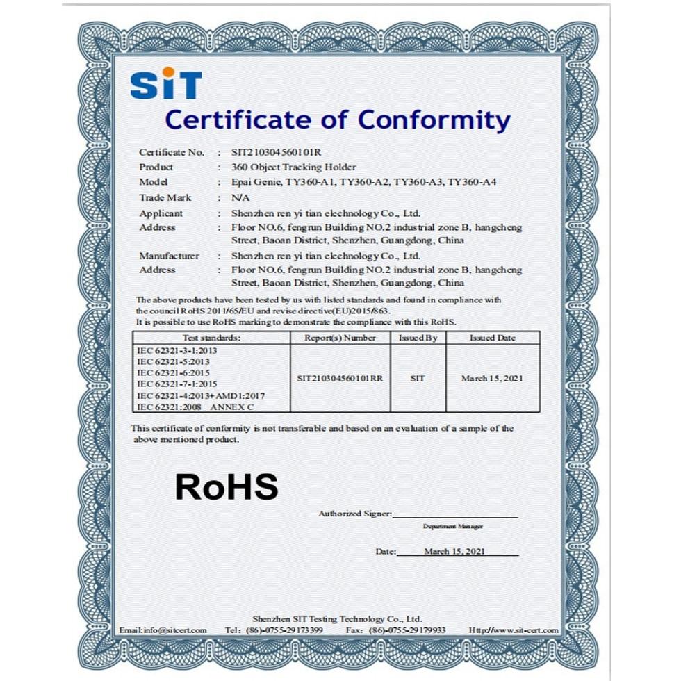 Smart 360-degree Follow-up Tripod Head for Live Video Recording with Battery