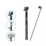 3m Carbon Fiber Selfie Stick Monopod for Action Cameras - 1 / 4 Screw - Front View