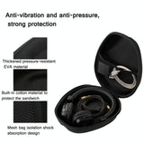 Gray Headphone Storage Bag - Universal Organizer - Top-Down View