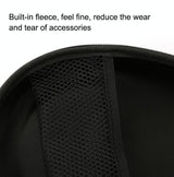 Gray Headphone Storage Bag - Universal Organizer - 45-Degree Angle