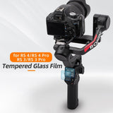 Tempe Glass Film for Dji Rs 4 / Rs 4 Pro / Rs 3 / Rs 3 Pro - 2 Pack - Side View