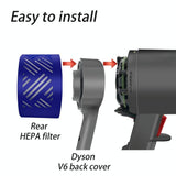 Rear Motor Cover & Filter Set for Dyson V6 Vacuum - Close-Up Angle