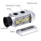 7x Digital Golf Telescope with Measuring Instrument and Padded Case - Rear View