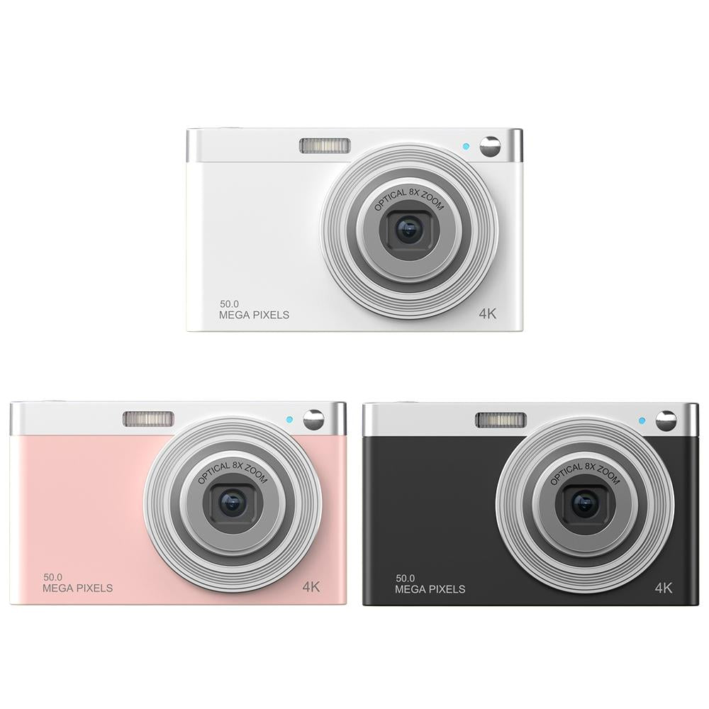 4k 8x Optical Zoom Telescopic Lens Digital Camera - White 2.88 Inch