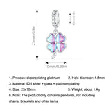 925 Sterling Silver Symphony Clover Pendant For Diy Bracelets - Low Angle