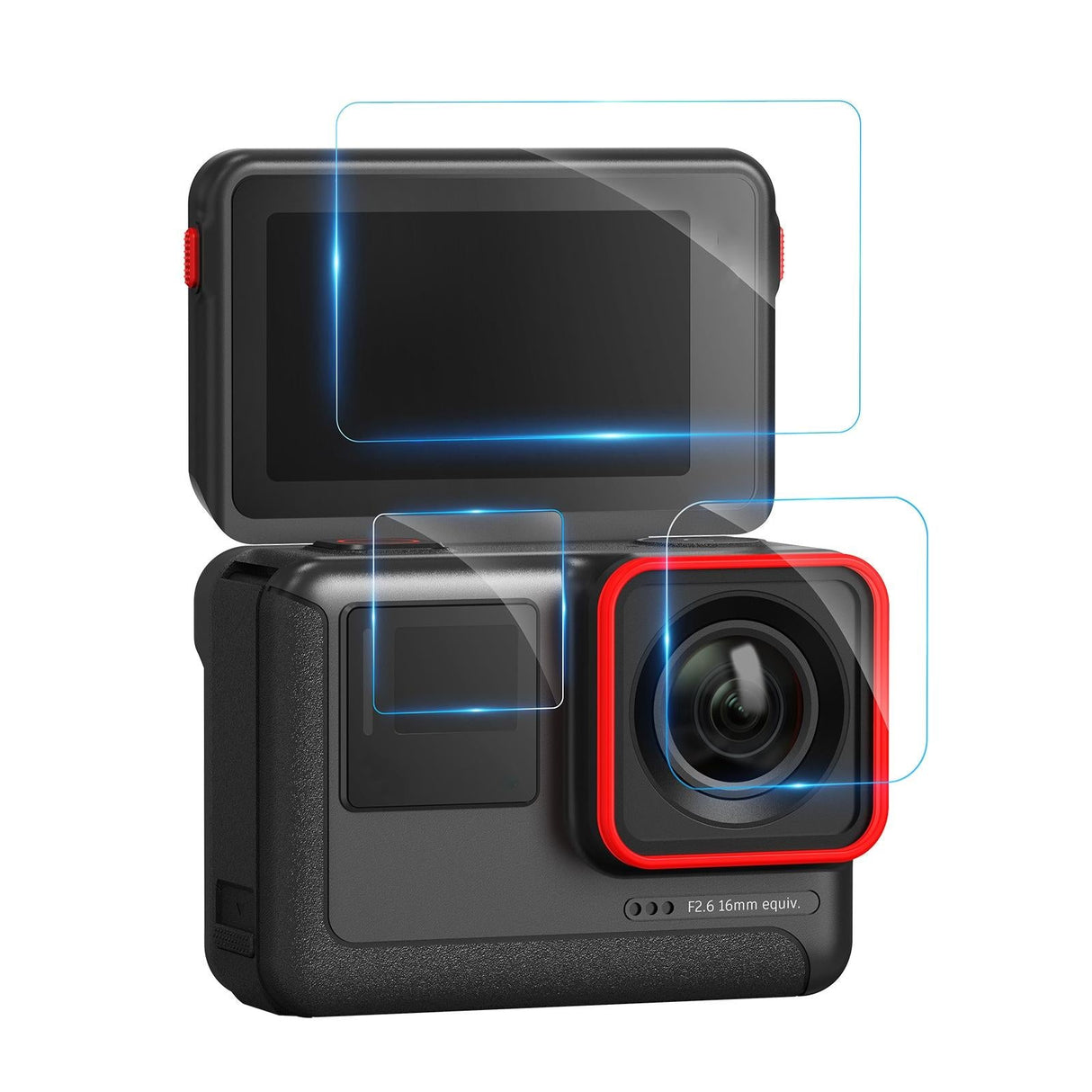 Tempered Film Protective Stickers for Insta360 Ace Amagisn Sports Camera - 3 In 1