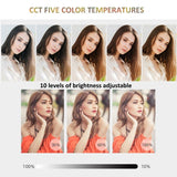 Foldable Rgb Fill Light with Phone Clip & Cold Shoe Interface - 45-Degree Angle