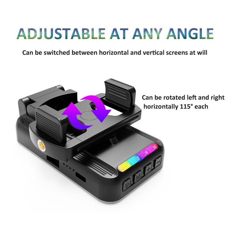 Foldable Rgb Fill Light with Phone Clip & Cold Shoe Interface