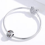 925 Sterling Silver Diy Birthstone Bracelet & Necklace Set January Style - January - 45-Degree Angle
