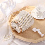 Mini Pearl Tote Bag Evening Bucket Ordinary Color - Rear View