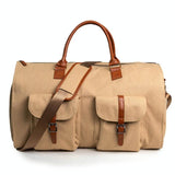 Compact Duffel Bag with Shoe Storage - Brown
