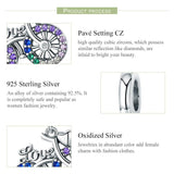 925 Sterling Silver Bicycle Pendant With Zircon Beads For Diy Bracelets Style - Pendant - Rear View