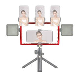 Diving Dual Handheld Grip Bracket Stabilizer Extension Phone Clamp Camera Rig Cage Underwater Case For Gopro Hero9 /8 /7 - Red