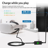 5m Usb to Type c Cable for Meta Quest Pro Vr Headset - Top-Down View