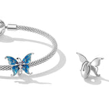 925 Sterling Silver Diy Butterfly Bracelet With Pearl Accents Scc2326 - Side View