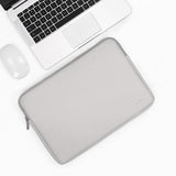 11 / 12 Inch Grey Pu Leather Laptop Bag - Front View