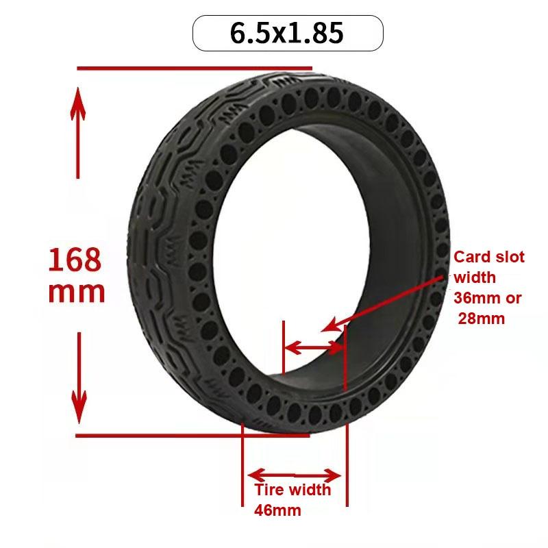 Electric Scooter Tire - 6.5x1.85 Solid Honeycomb Design