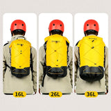 Waterproof Outdoor Stream Tracing Backpack Black 16L - Yellow-16L - Top-Down View