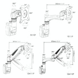 Adjustable Monitor Bracket for Easy Rotation and Sliding - Top-Down View