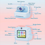 Blue Children'S Thermal Camera With Dual-Camera 1080P Hd 2400W Pixel 2.4-Inch Display - Pink