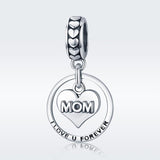925 Sterling Silver Mothers Love Bead For Diy Bracelet Perfect Mother'S Day Gift Style - Bead - Side View