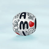 925 Sterling Silver Colourful Family Bracelet - Front View