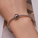 925 Sterling Silver Colourful Family Bracelet - 45-Degree Angle