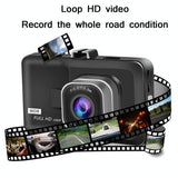 1080P Hd 3.0 Wide-Angle Driving Recorder With Reversing Image - Compact Size - Rear View