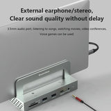 Vertical Laptop Docking Station with 4k / 60hz Type-c Hub - 10-In -1 Without Lan