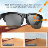 Bluetooth 5.3 Smart Sunglasses with Wireless Headset and Anti-glare Protection - 45-Degree Angle