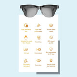 Bluetooth 5.3 Smart Sunglasses with Wireless Headset and Anti-glare Protection - Low Angle