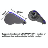 Soft Velvet Suction Head Side Cover for Dyson Vacuum Cleaners - 45-Degree Angle